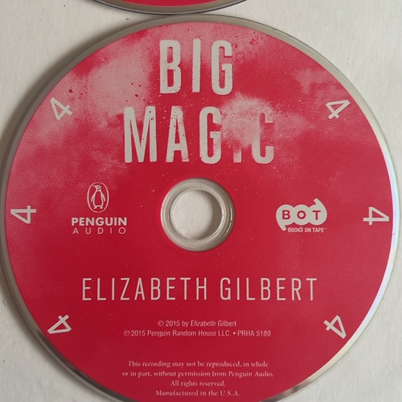 Elizabeth Gilbert Big Magic (4) CD Set Audiobook - Picture 5 of 6